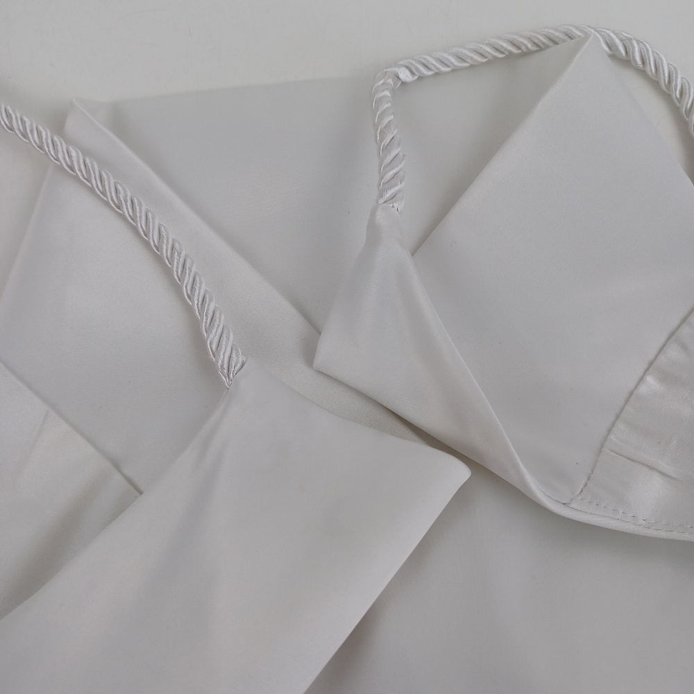 Maniere De Voir Satin Ruched Mini Dress Size 12 Women Sleeveless In White - Picture 8 of 16